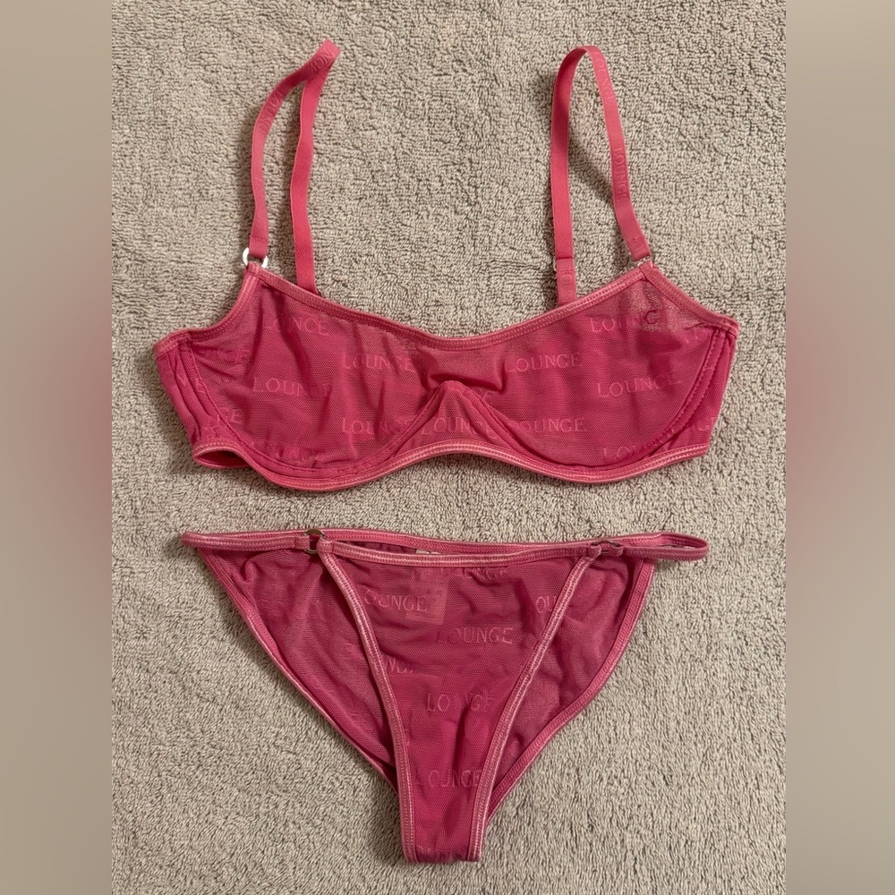 *RARE* Lounge Bold Mesh S+ Bra and XS Panty set - Picture 2 of 9
